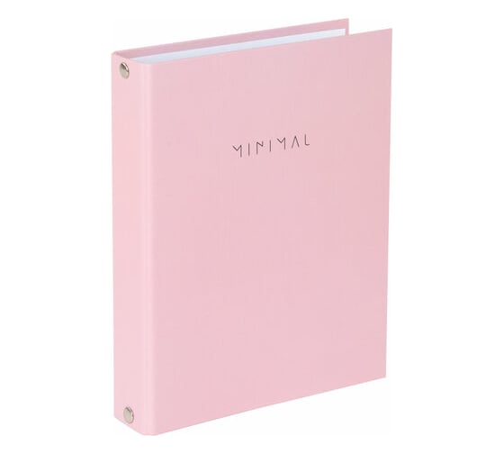 Тетрадь на кольцах BRAUBERG А5 175х215 мм, 120 листов, твердый картон, клетка, Minimal pink 404998