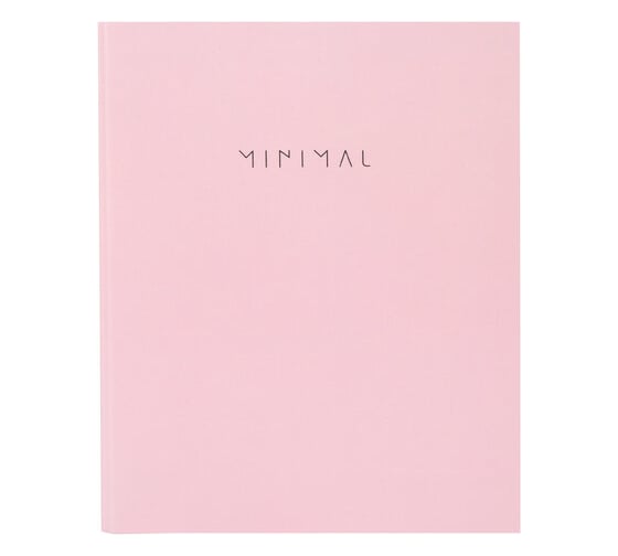 Тетрадь на кольцах BRAUBERG А5 175х215 мм, 120 листов, твердый картон, клетка, Minimal pink 404998