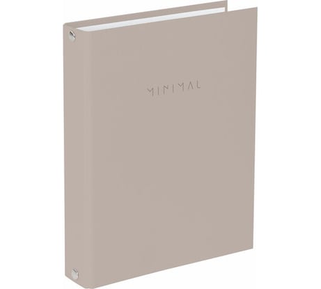 Тетрадь на кольцах BRAUBERG А5 175х215 мм, 120 листов, твердый картон, клетка, Minimal beige 404997