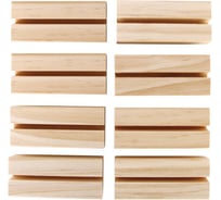 Ценникодержатель деревянный BRAUBERG ценники, реклама, фото 7х3х2 см, комплект 8 шт 291313