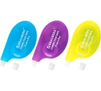 Корректирующая лента BRAUBERG ULTRA NEON, 5 мм х 8 м, 3 штуки в блистере 272665
