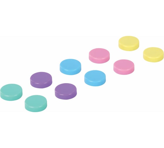 Магниты BRAUBERG 30 мм, набор 10 шт, MACAROONS, KIDS, блистер 272521