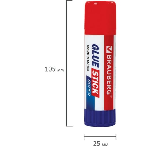 Клей-карандаш BRAUBERG SUPER 21 г, Южная Корея 229542