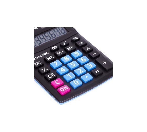 Настольный калькулятор STAFF PLUS STF-222-08-BKBU 138x103 мм, 8 разрядов, черно-синий 250470