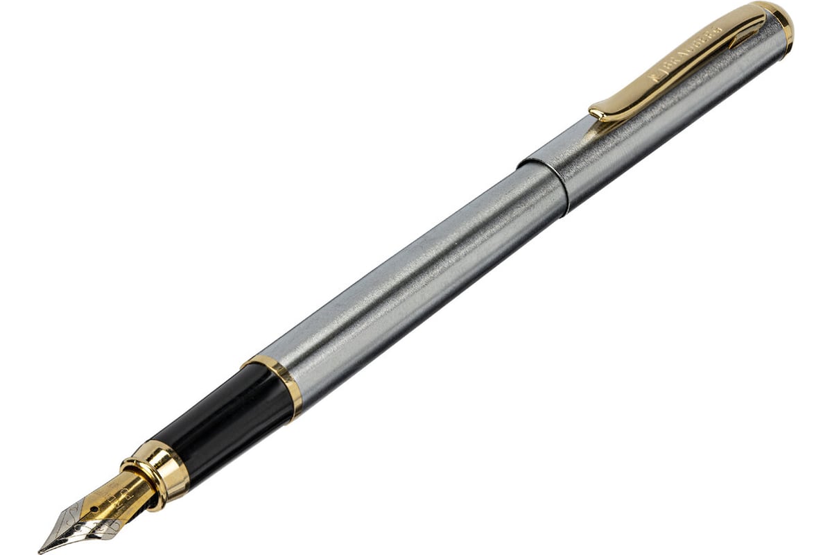 Подарочная перьевая ручка BRAUBERG Maestro синяя, серебристый корпус с ...