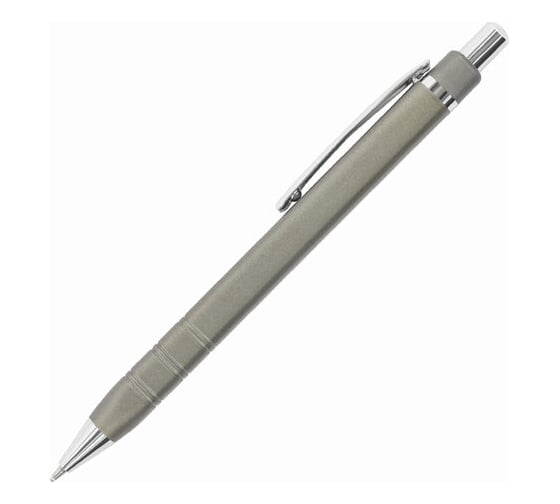 Подарочная шариковая ручка BRAUBERG Opus синяя, серый корпус с хромом, линия 0.5 мм 143493