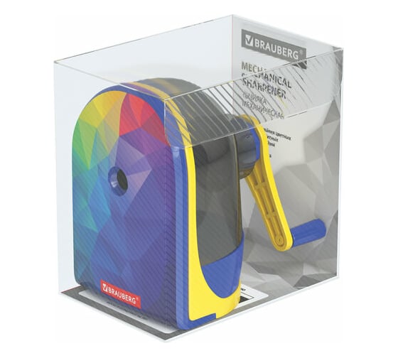 Механическая точилка BRAUBERG MULTICOLOR корпус с печатью 228489