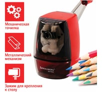 Механическая точилка BRAUBERG EXTRA держатель-захват для карандаша, крепление к столу 229607