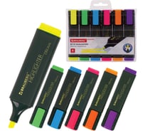 Текстовыделители BRAUBERG ORIGINAL набор 6 шт, ассорти, линия 1-5 мм 151690