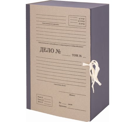 Архивная папка Staff А4 Форма 21, 150 мм, переплетный картон/бумвинил, завязки, до 1500 л 112169