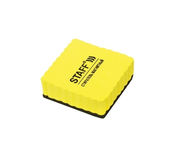 Магнитные стиратели для магнитно-маркерной доски STAFF 50х50 мм, 10 шт, желтые 237505 1
