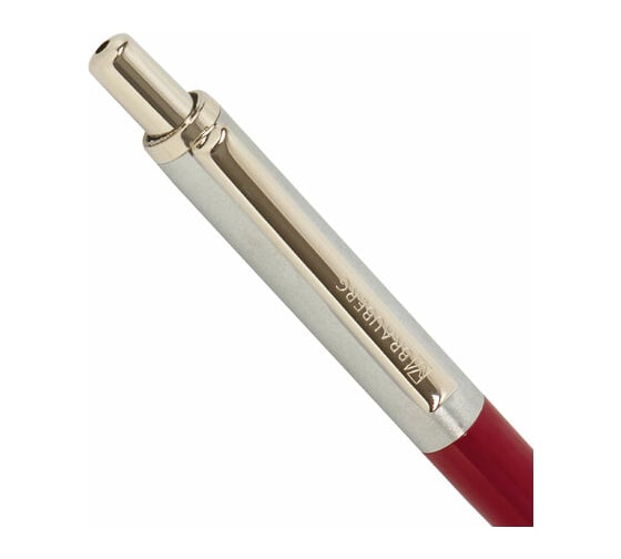 Подарочная шариковая ручка BRAUBERG Soprano синяя, серебристый корпус с бордовым, 0.5 мм 143485