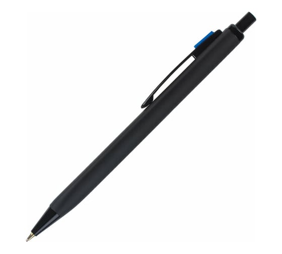 Подарочная шариковая ручка BRAUBERG Nota синяя, черный корпус, трехгранная, линия 0.5 мм 143488
