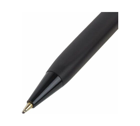 Подарочная шариковая ручка BRAUBERG Nota синяя, черный корпус, трехгранная, линия 0.5 мм 143488