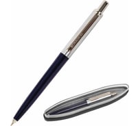 Подарочная шариковая ручка BRAUBERG Soprano синяя, серебристый корпус с синим, 0.5 мм 143484