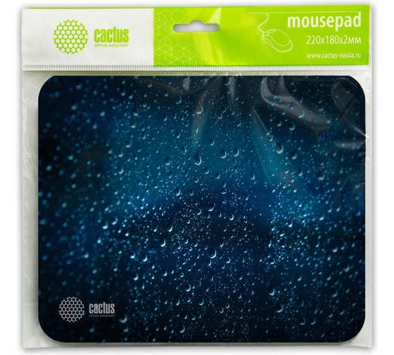 Коврик для мыши CACTUS Water Drops 220x180x2 мм CS-MPС-P05XS 2016766