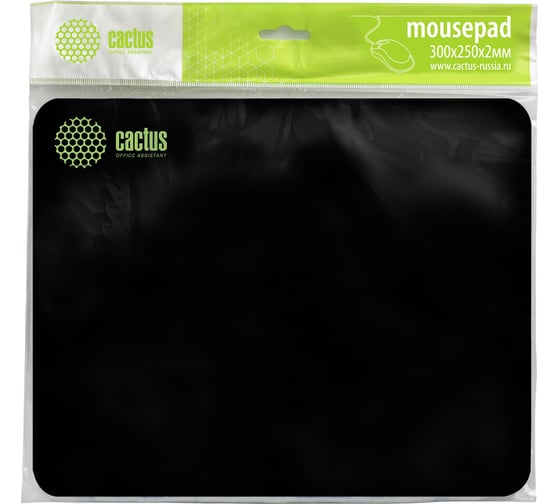 Коврик для мыши CACTUS Black 300x250x2 мм CS-MPС-P01M 2016758