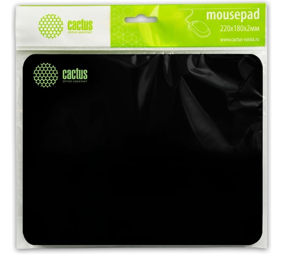 Коврик для мыши CACTUS Black 220x180x2 мм CS-MPС-P01XS 2016762