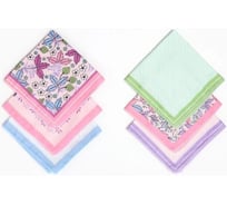 Платки носовые Этель женские Лето 30х30 см, набор 12 шт, рисунок МИКС, 100% хлопок 10394739