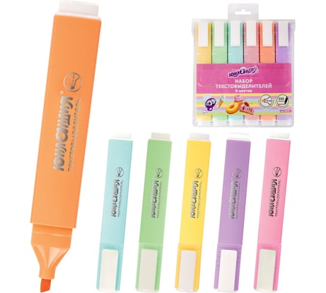 Набор текстовыделителей ЮНЛАНДИЯ COLORSTAR PASTEL 6 шт, ассорти, линия 1-4 мм 151717
