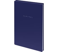 Бизнес-блокнот BRAUBERG А5, 134х206 мм, 80 л., твёрдый, клетка, Minimal, синий 116439