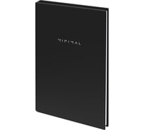 Бизнес-блокнот BRAUBERG А5, 134х206 мм, 80 л., твёрдый, клетка, Minimal, черный 116436