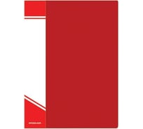 Папка INFORMAT с файлами А4, 40 файлов, красная, пластик, 600 мкм, карман NP0155-40R
