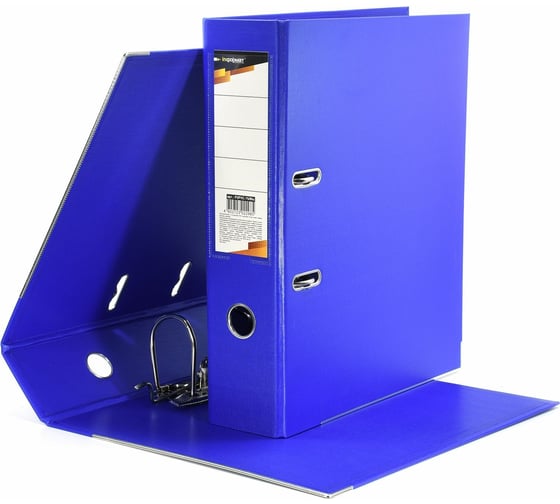 Папка-регистратор INFORMAT двустороннее покрытие, PVC, 75 мм P2PVC-75/Blu
