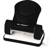 Дырокол INFORMAT ERGONOMICS черный, металл, 25 листов, линейка форматов DEG-25К
