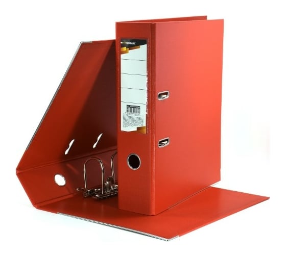 Папка-регистратор INFORMAT 75 мм, двустороннее покрытие, PVC P2PVC-75/Red