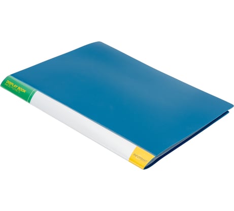 Папка INFORMAT с файлами, А4, 30 файлов, синяя, пластик, 500 мкм, карман NP0151-30B