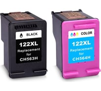 Набор картриджей Solution Print SP 122XL (CH563HE/CH564HE) для HP, цветной и черный 350368