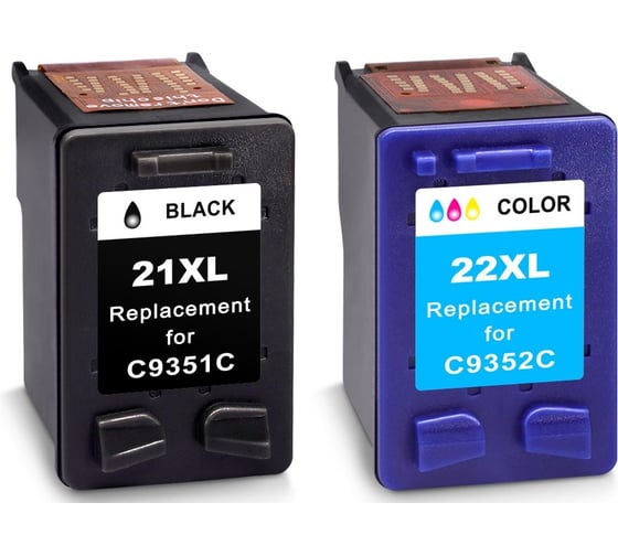 Набор картриджей Solution Print SP 21XL/22XL (C9351CE/C9352CE) для HP, цветной и черный 350370