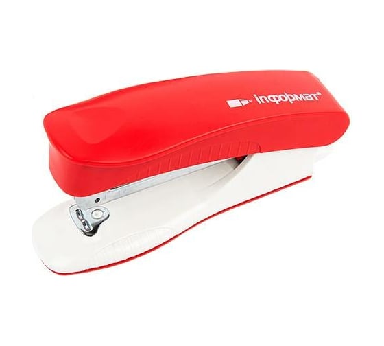 Степлер INFORMAT ERGONOMICS 25 листов, № 10, комбинированный, красный SEG-25Rd