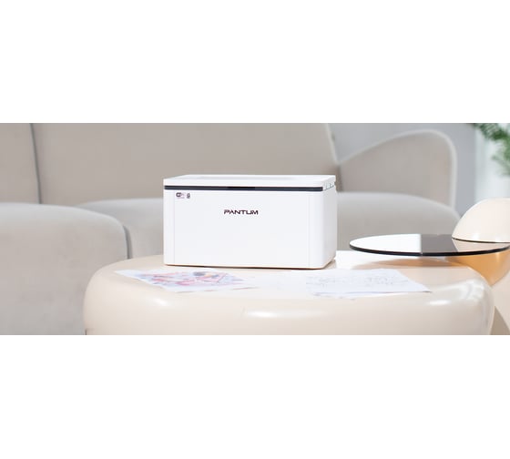Монохромный лазерный принтер Pantum А4, 22 ppm (max 10000 p/mon), Bluetooth, wi-fi, 800 MHz, 1200x1200 dpi, 256 MB RAM, paper tray 150 pages, USB, start.cartridge 700 pages (black) BP2300W