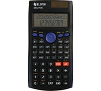 Калькулятор научный Eleven SR-270N, 10+2 разрядов, 240 функций, двойное питание, 82х162х16 мм, черный 365660