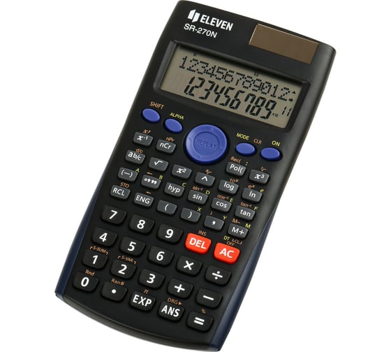 Калькулятор научный Eleven SR-270N, 10+2 разрядов, 240 функций, двойное питание, 82х162х16 мм, черный 365660