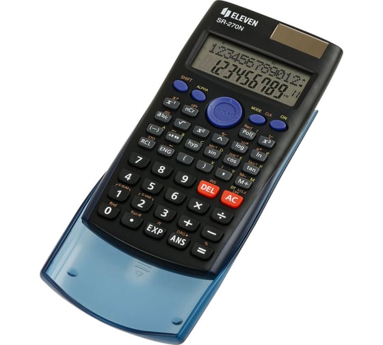 Калькулятор научный Eleven SR-270N, 10+2 разрядов, 240 функций, двойное питание, 82х162х16 мм, черный 365660