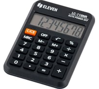 Калькулятор карманный Eleven LC-110NR, 8 разрядов, питание от батарейки, 58х88х11 мм, черный 339226