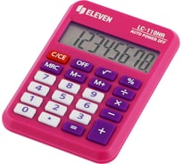Калькулятор карманный Eleven LC-110NR-PK, 8 разрядов, питание от батарейки, 58х88х11 мм, розовый 339228