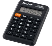 Калькулятор карманный Eleven LC-310NR, 8 разрядов, питание от батарейки, 69х114х14 мм, черный 339230