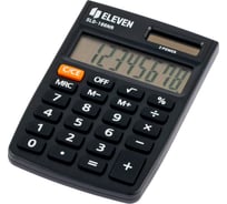 Калькулятор карманный Eleven SLD-100NR, 8 разрядов, двойное питание, 58х88х10 мм, черный 339231