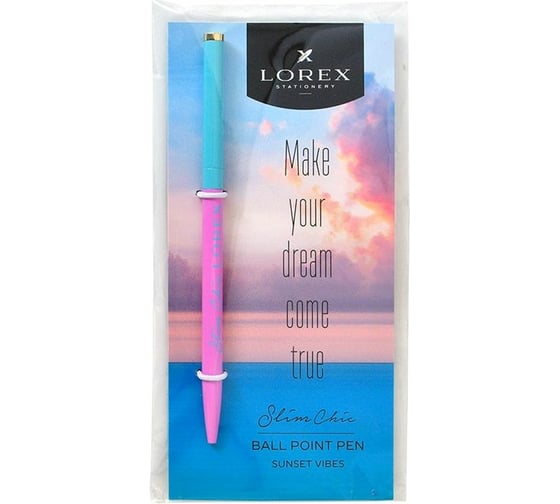 Шариковая ручка LOREX SUNSET VIBES серия Slim Chic цвет корпуса: ассорти 4 цвета LXOPSC-SV1