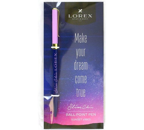 Шариковая ручка LOREX SUNSET VIBES серия Slim Chic цвет корпуса: ассорти 4 цвета LXOPSC-SV1