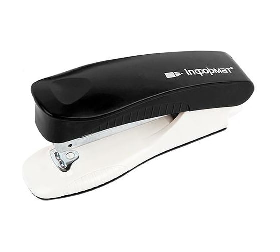 Степлер INFORMAT ERGONOMICS 25 листов, № 10, комбинированный, черный SEG-25K 1