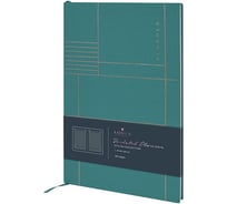 Недатированный планер LOREX LINEN STYLISH COLLECTION А5, 80 листов, интегральная обложка, изумрудный LXDRA5-FB2