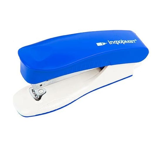 Степлер INFORMAT ERGONOMICS 25 листов, № 10, комбинированный, синий SEG-25Bl