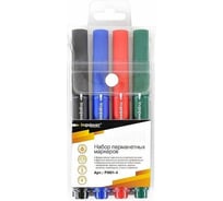 Набор пермаментных маркеров INFORMAT PERMANENT 5 мм, ассорти, круглый, 4 цвета PM01-4