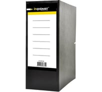 Архивный короб INFORMAT 230х320х120 мм, А4, черный, бумвинил, разобранный ВА91120К