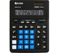 Калькулятор настольный Eleven Business Line CDB1201-BK/BL, 12 разрядов, двойное питание, 155х205х35 мм, черный/синий 365632